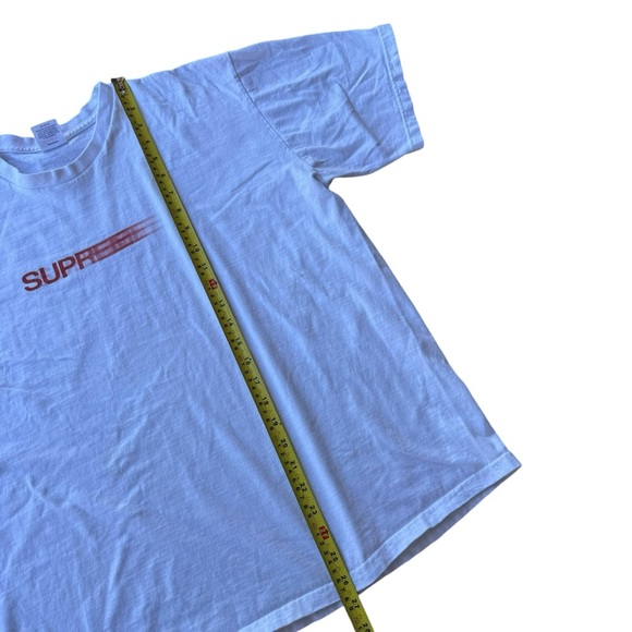 SUPREME RARE MOTION LOGO XL MENS GRAPHIC TEE SHIRT HYPE STREETWEAR WHITE RED - Picture 8 of 10